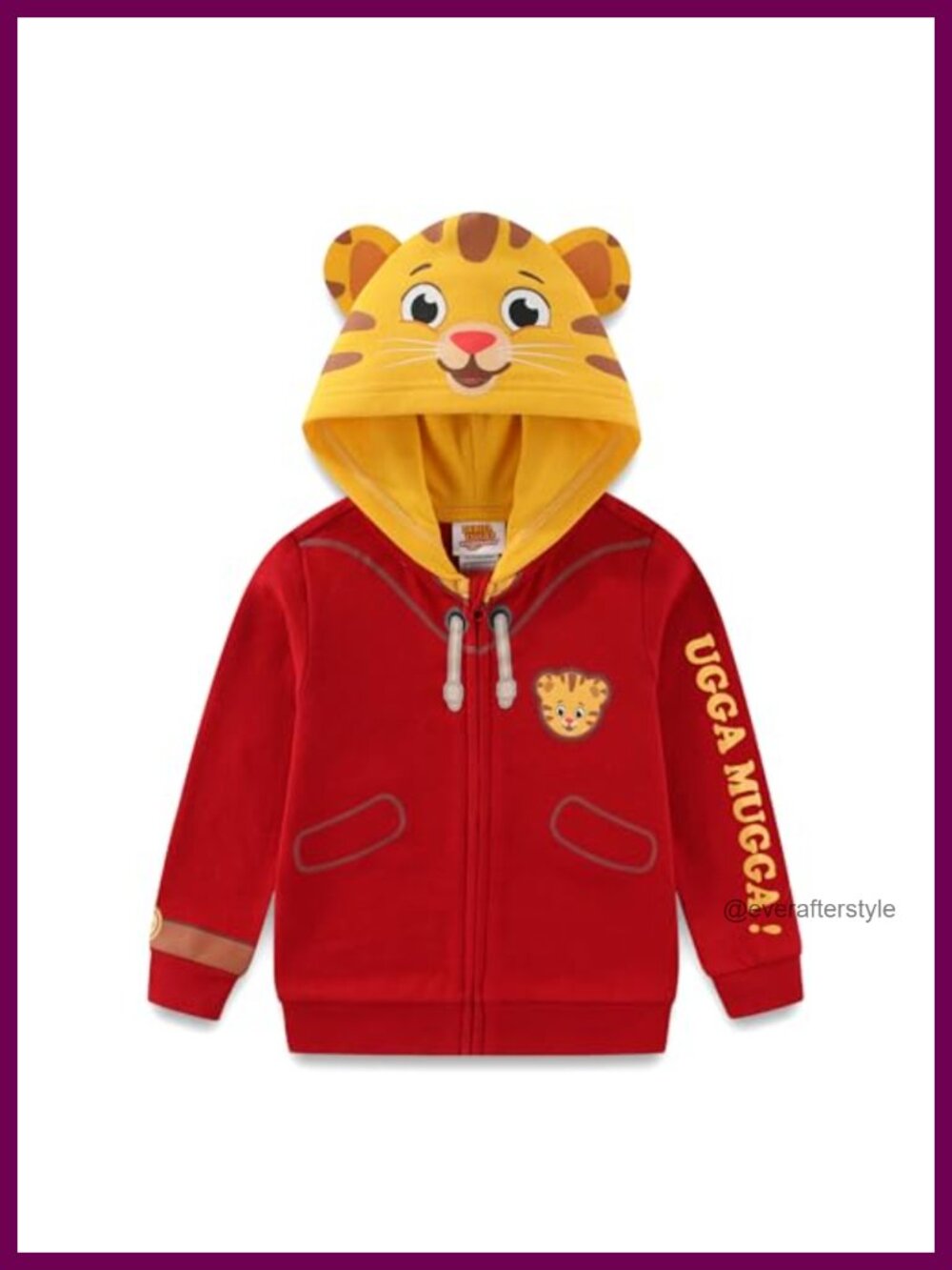 Boys Daniel Tiger Hoodie with Ears Toddler to Big Kids